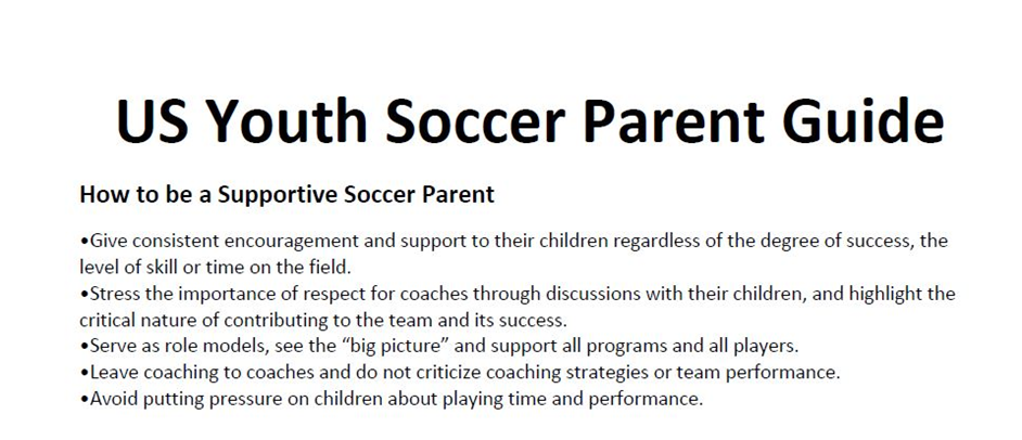 US Youth Soccer Parent Guide